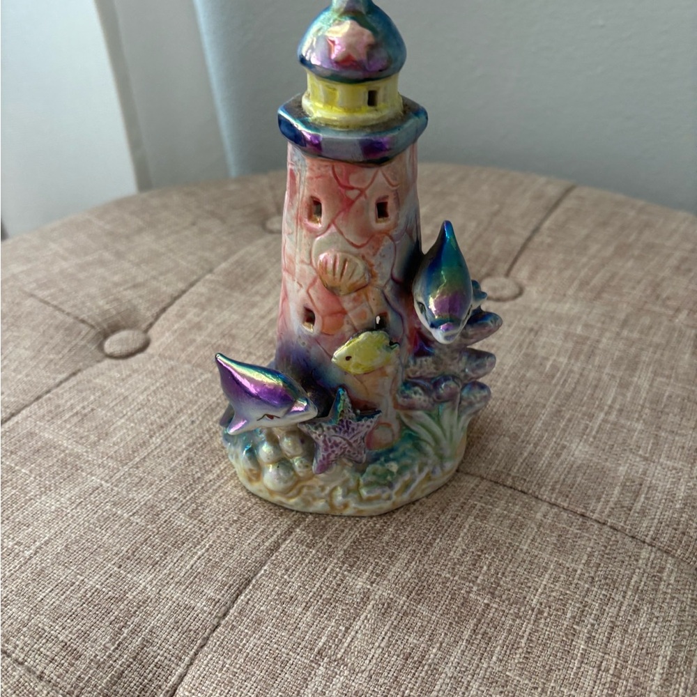Colorful Ceramic Lighthouse  Figurine
